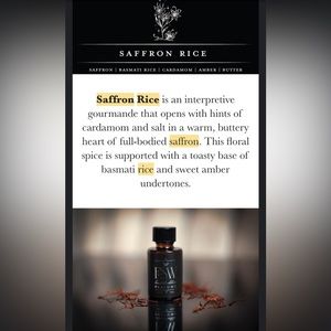 Saffron Rice Limited Edition scented oil by For Strange Women